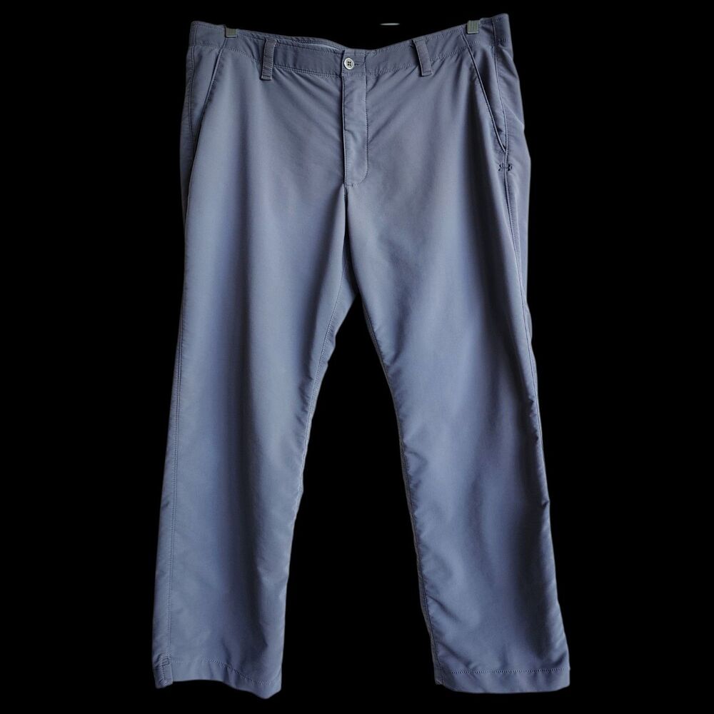 ​Under Armour Golf Pants Mens 40x30 Gray Performance Chino Tapered Loose Fit
